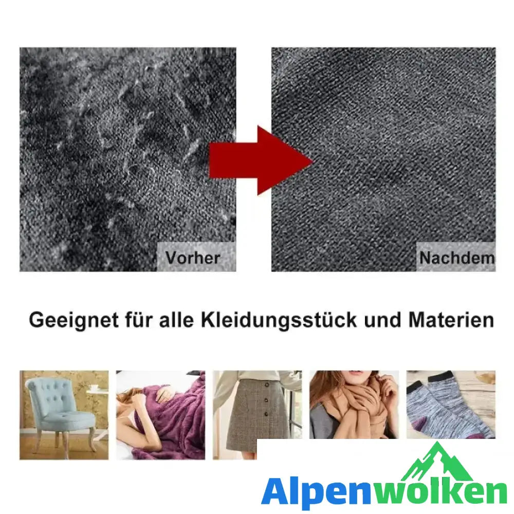 Alpenwolken - Tragbarer Strickwollekugel- Entferner, mit Konvertierungsstecker