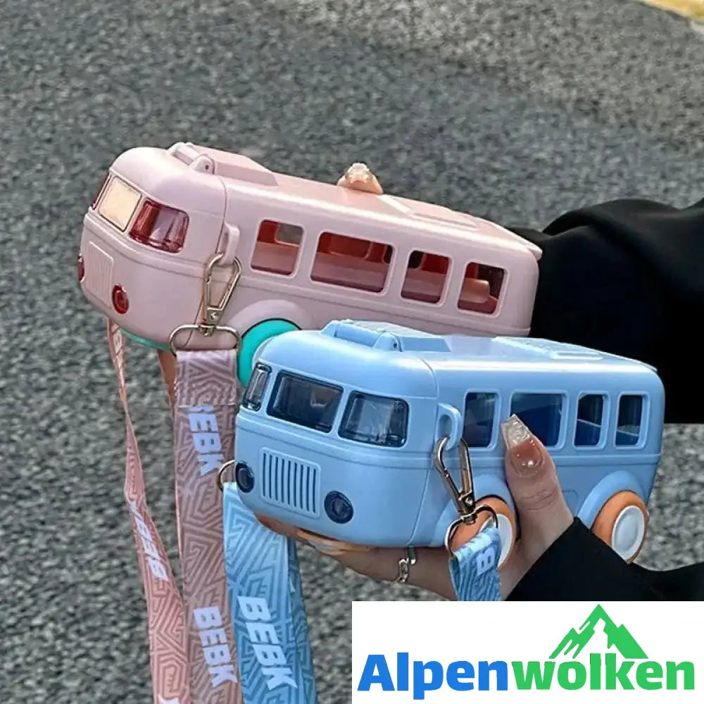 Alpenwolken - Tragbarer Wasserbecher in Busform