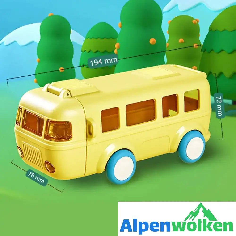 Alpenwolken - Tragbarer Wasserbecher in Busform