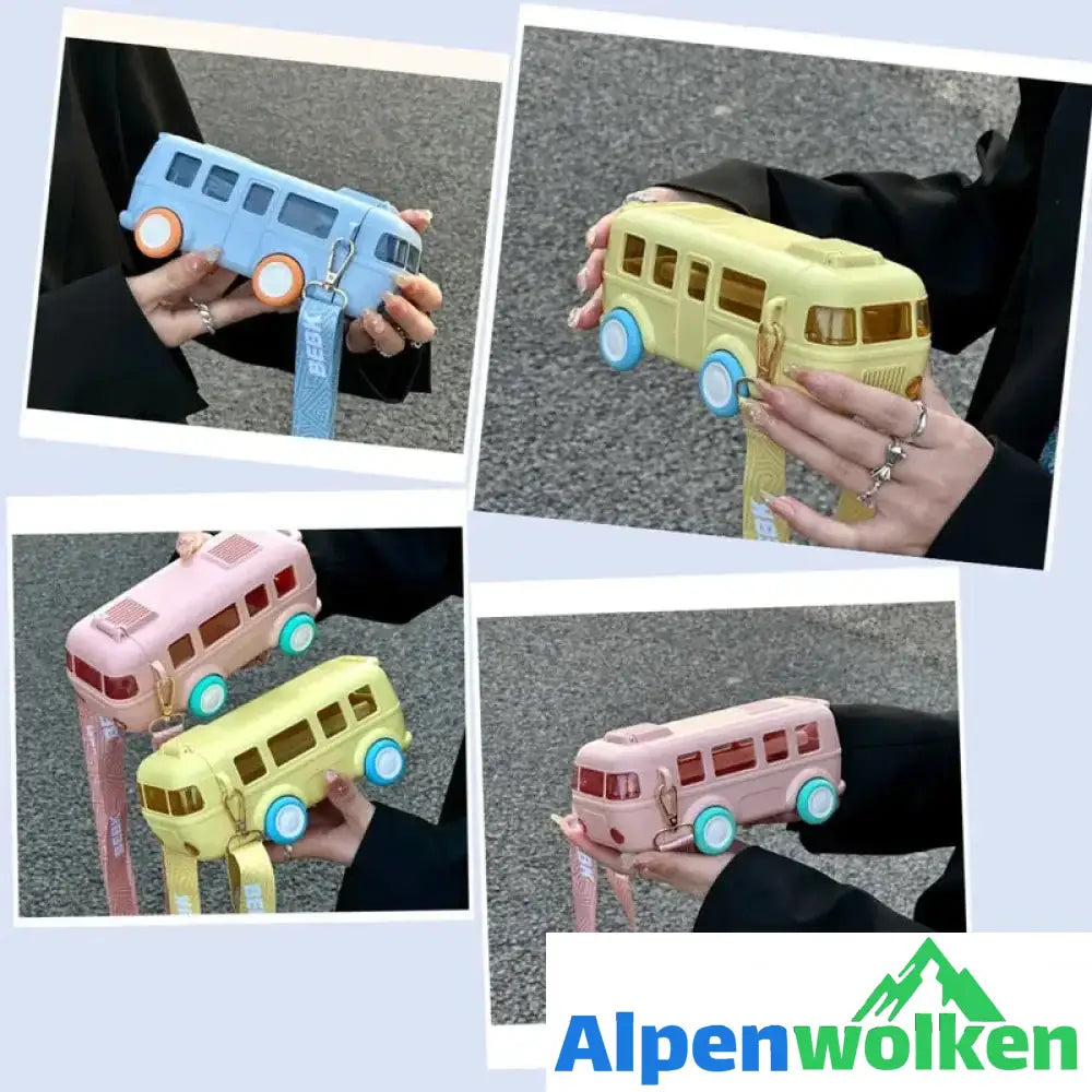 Alpenwolken - Tragbarer Wasserbecher in Busform