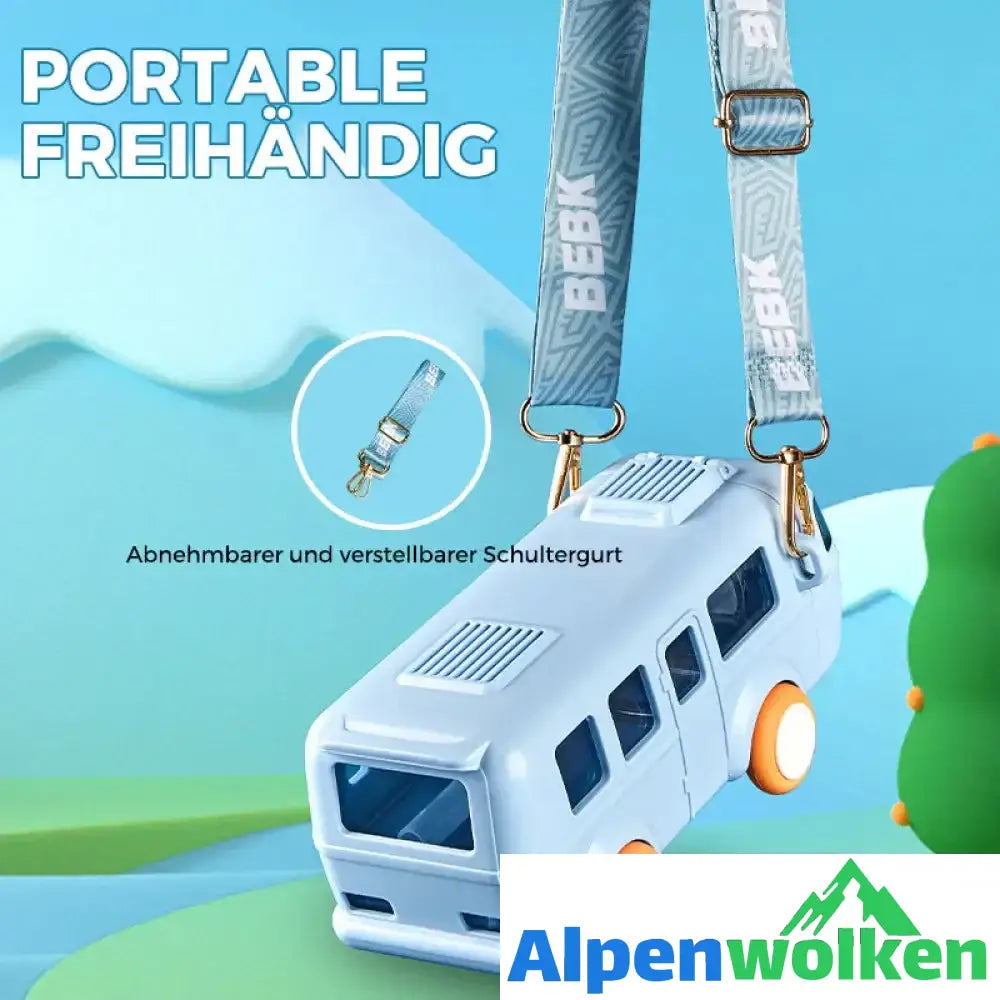 Alpenwolken - Tragbarer Wasserbecher in Busform