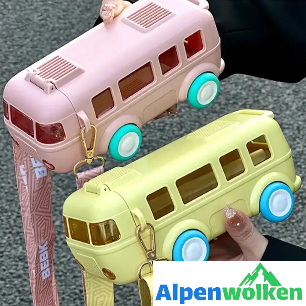 Alpenwolken - Tragbarer Wasserbecher in Busform