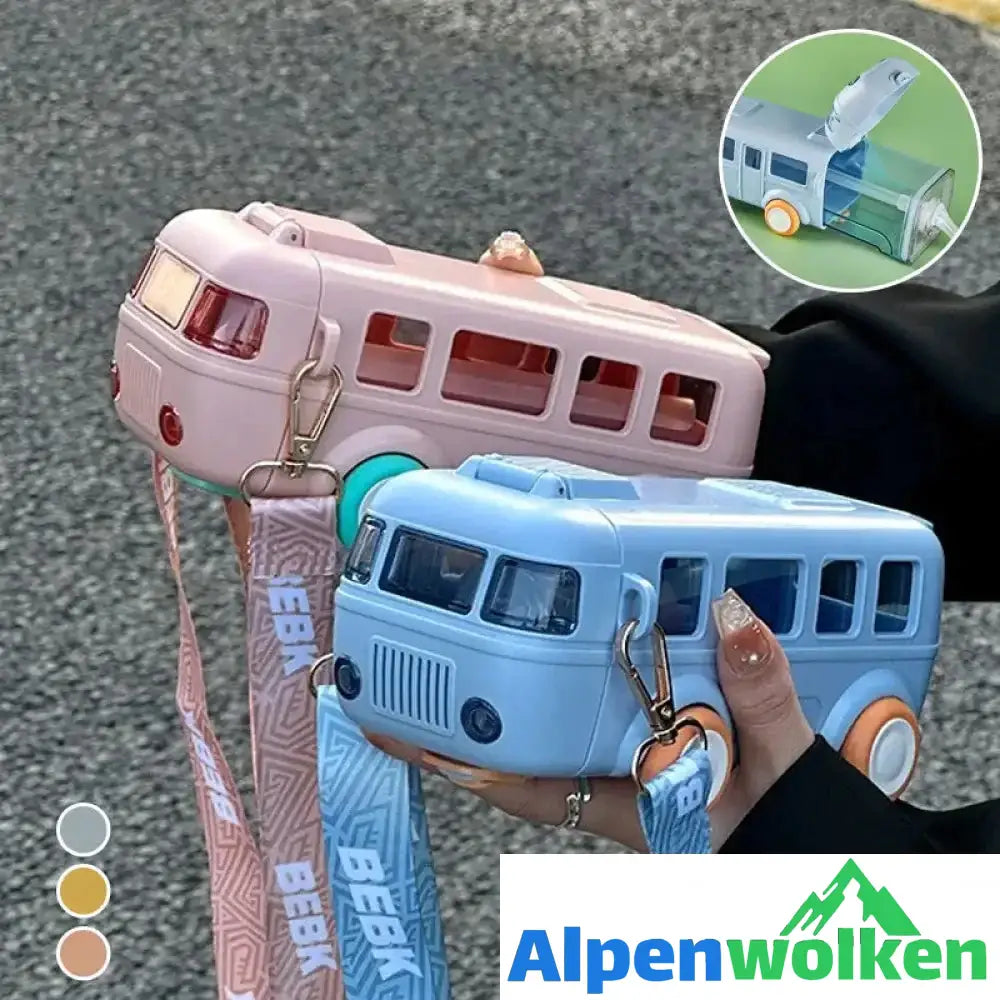 Alpenwolken - Tragbarer Wasserbecher in Busform