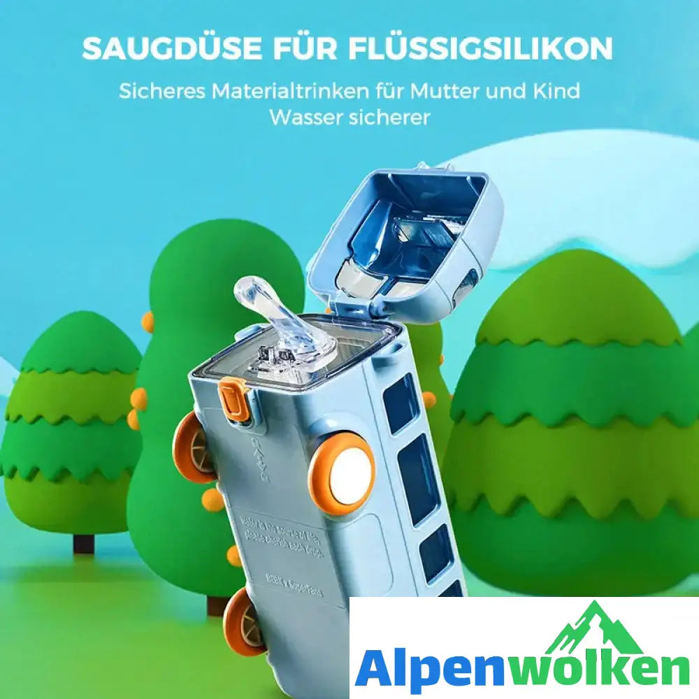 Alpenwolken - Tragbarer Wasserbecher in Busform