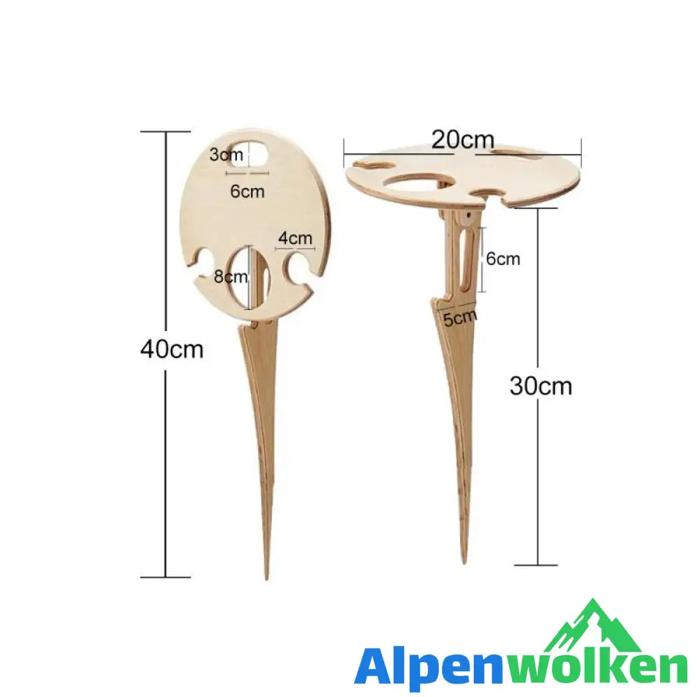 Alpenwolken - Tragbarer Weintisch für den Außenbereich