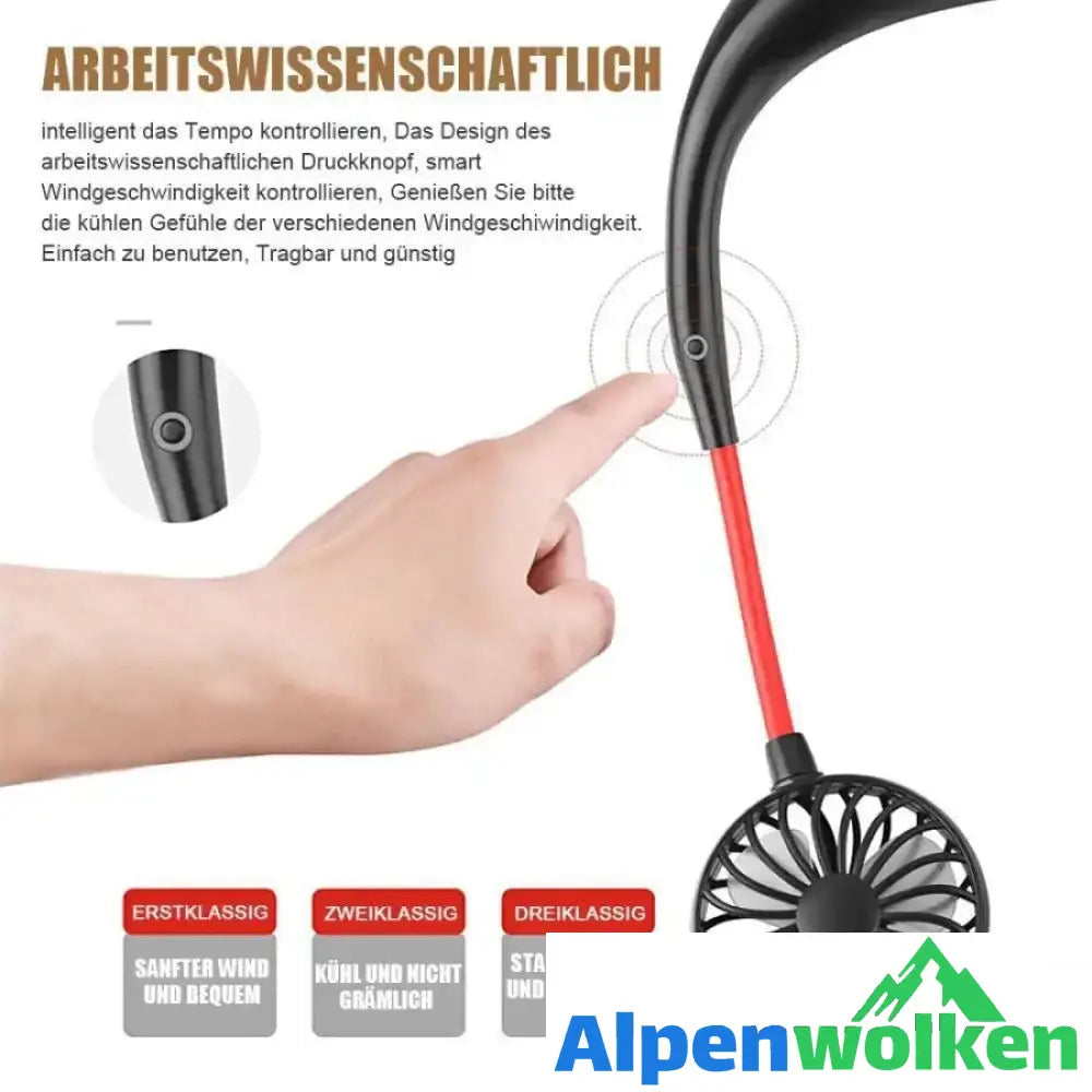 Alpenwolken - Tragbarer zwei- Köpfe Ventilator