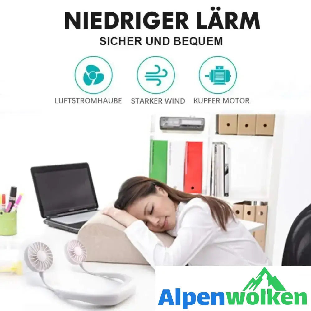 Alpenwolken - Tragbarer zwei- Köpfe Ventilator