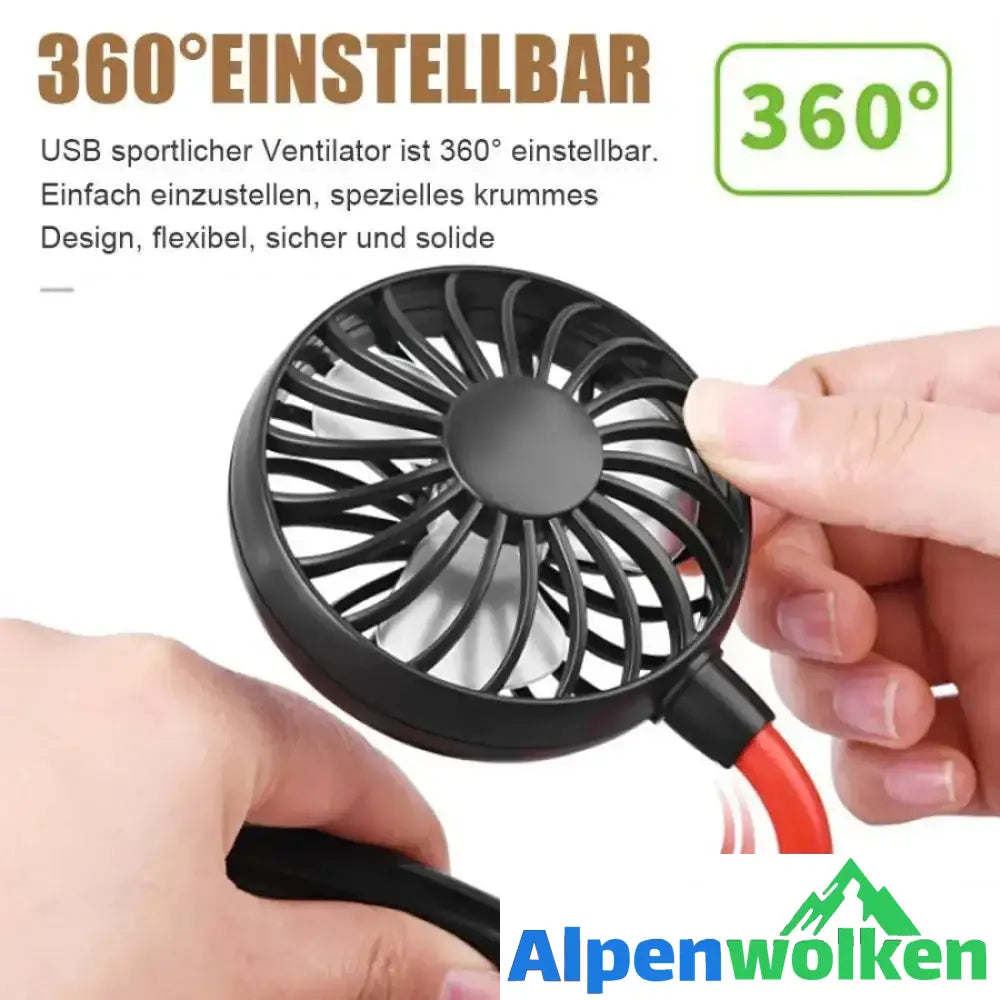 Alpenwolken - Tragbarer zwei- Köpfe Ventilator