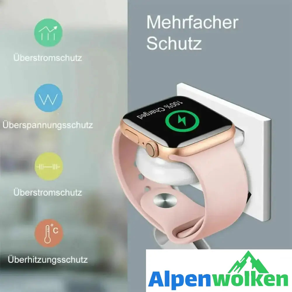 Alpenwolken - Tragbares Apple Watch Ladegerät