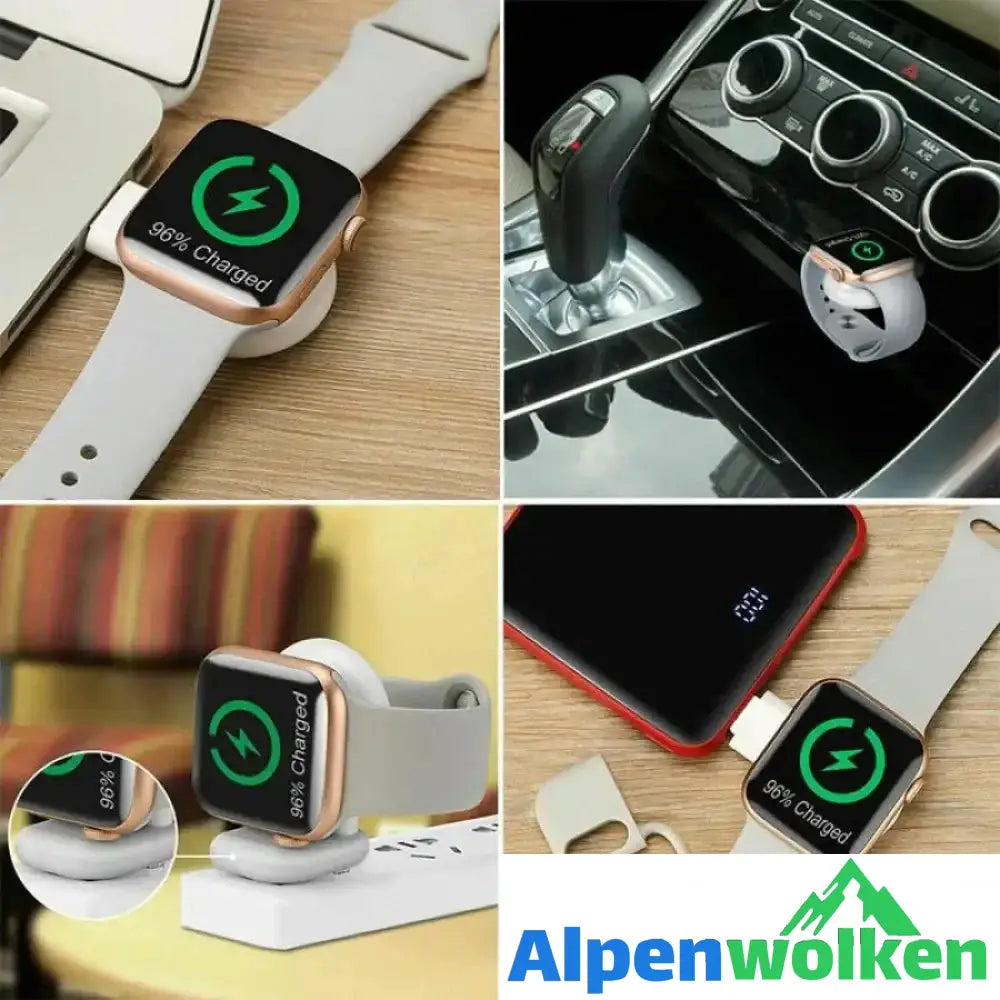 Alpenwolken - Tragbares Apple Watch Ladegerät