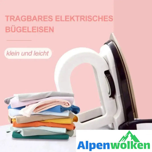 Alpenwolken - Tragbares elektrisches Bügeleisen, mit globalem Konvertierungsstecker