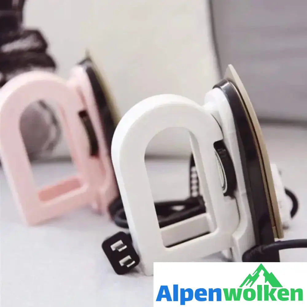 Alpenwolken - Tragbares elektrisches Bügeleisen, mit globalem Konvertierungsstecker