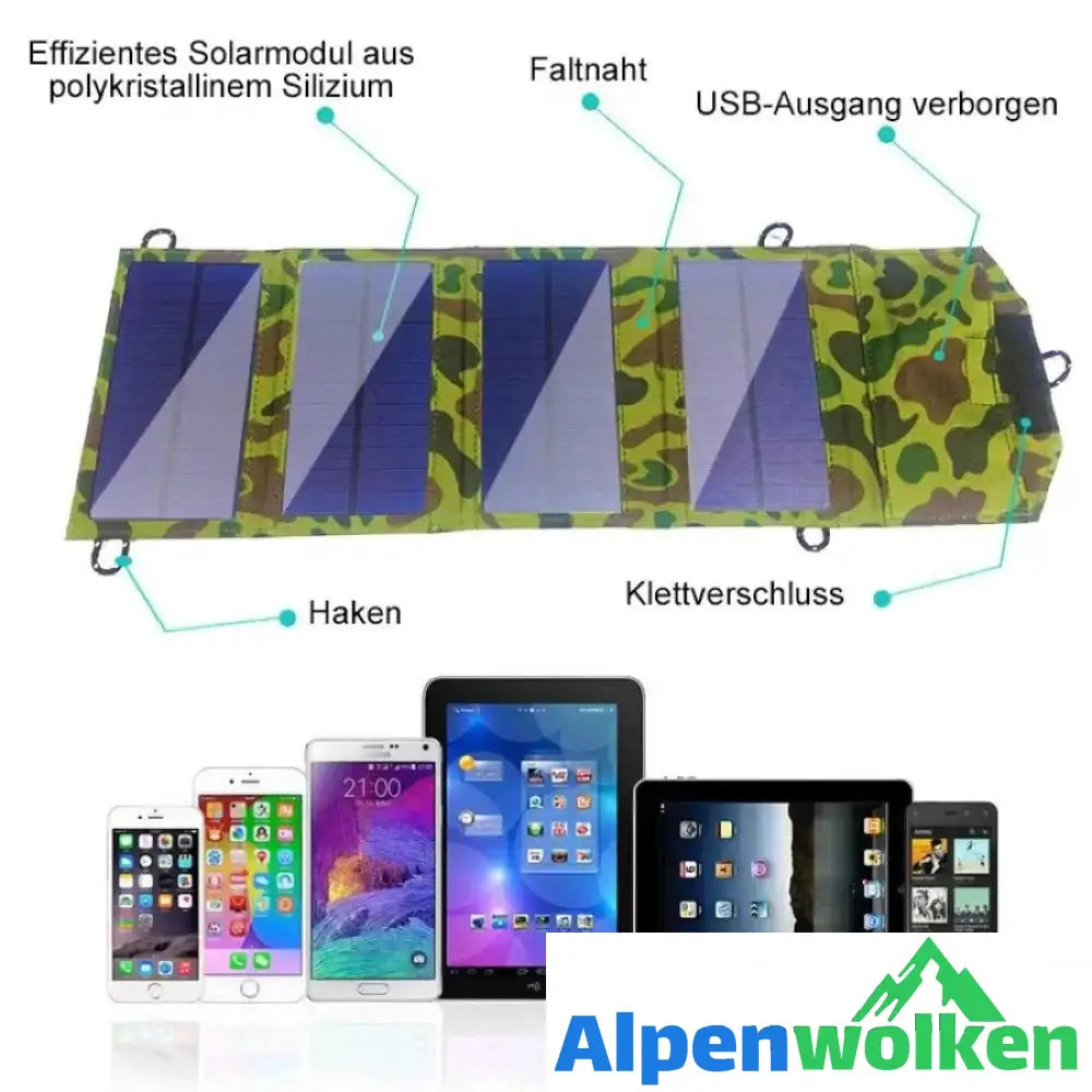 Alpenwolken - Tragbares Solarpanel-Ladegerät