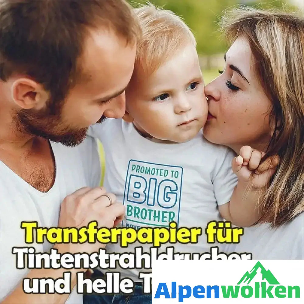 Alpenwolken - Transferpapier für Tintenstrahldrucker und helle Textilien