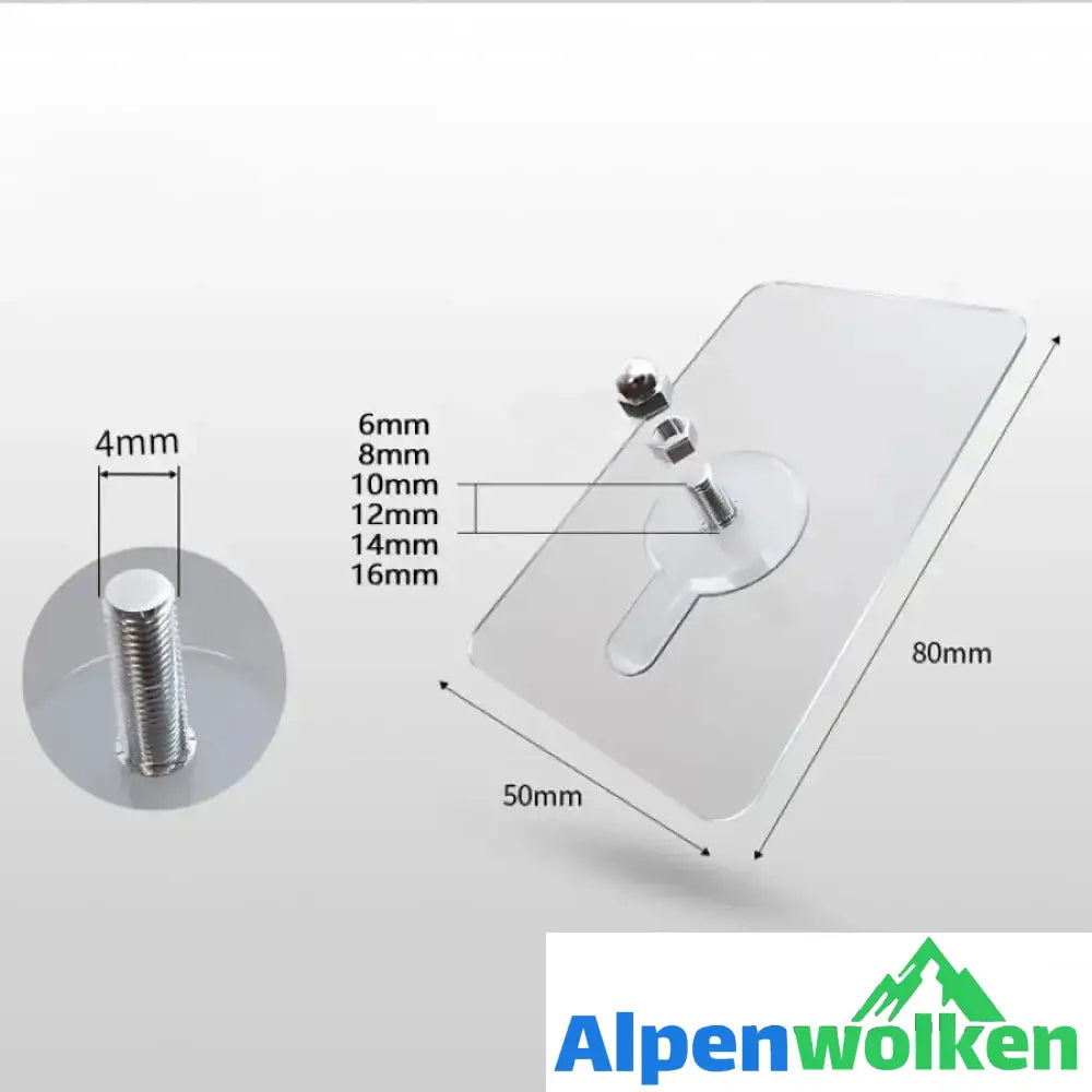 Alpenwolken - Transparente Schraubenhaken, 10 Stücke