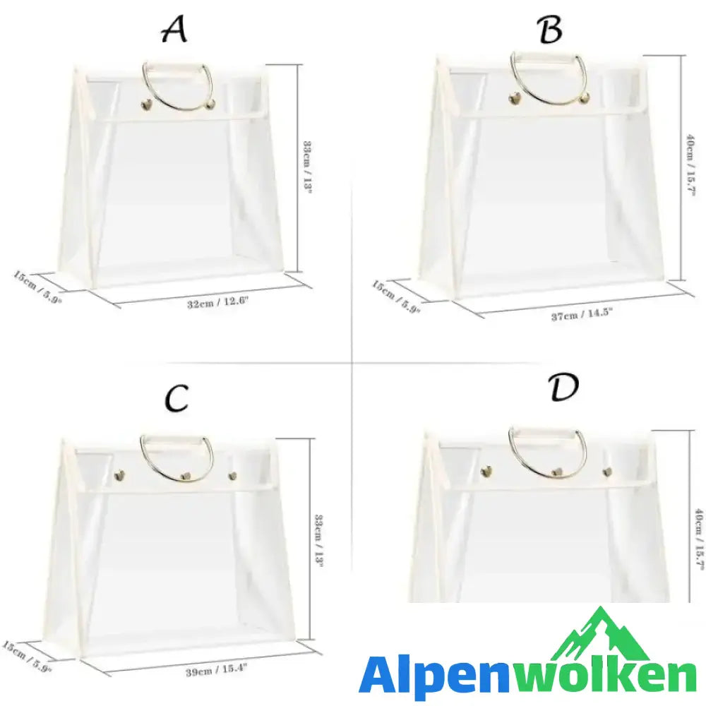 Alpenwolken - Transparente staubdichte Tasche