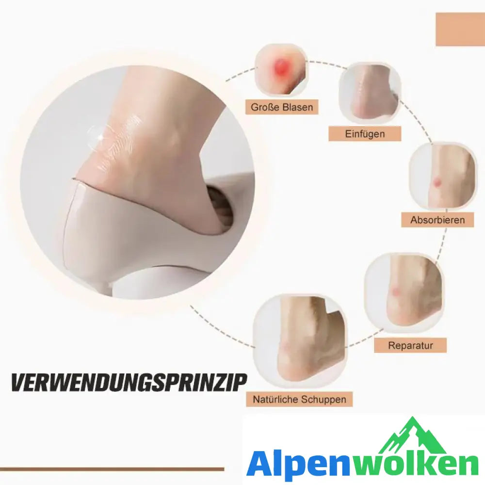 Alpenwolken - Transparenter Fersenaufkleber