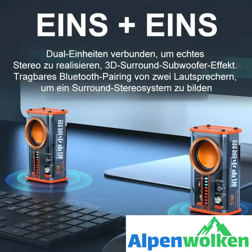 Alpenwolken - ✨Transparenter kabelloser Mecha-Bluetooth-Lautsprecher✨