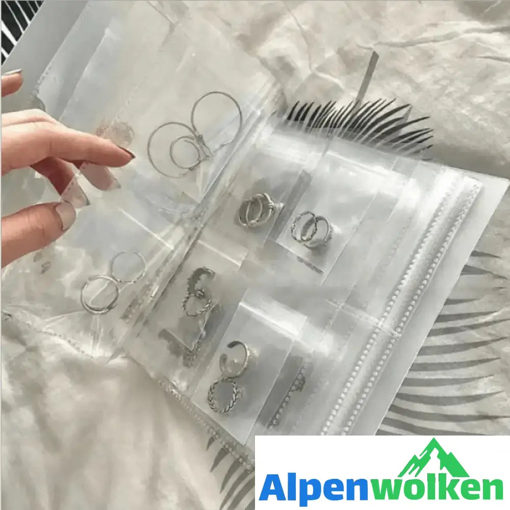 Alpenwolken - Transparentes Schmuck-Aufbewahrungsbuch-Set