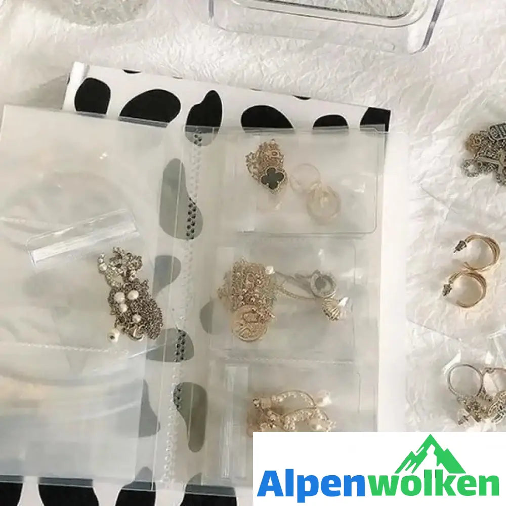 Alpenwolken - Transparentes Schmuck-Aufbewahrungsbuch-Set