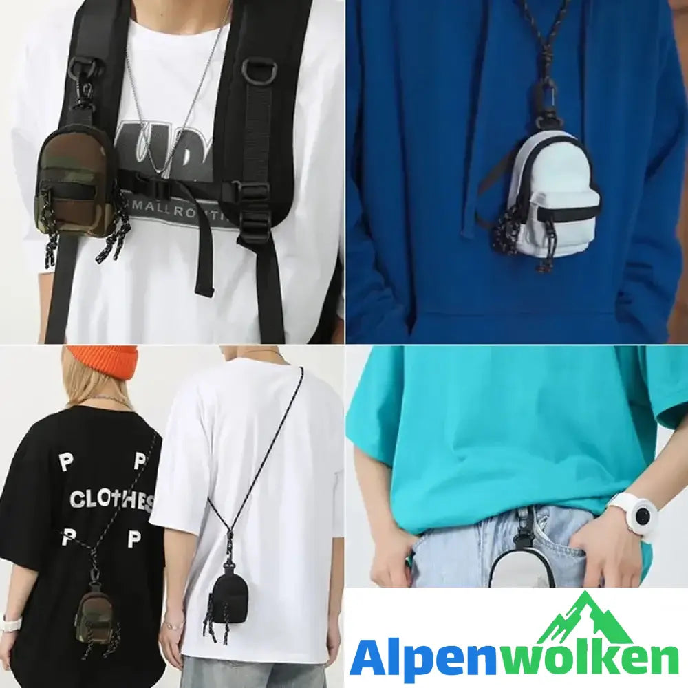 Alpenwolken - Trendige Mini-Tasche mit Anhänger