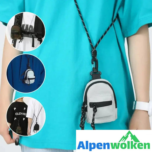 Alpenwolken - Trendige Mini-Tasche mit Anhänger