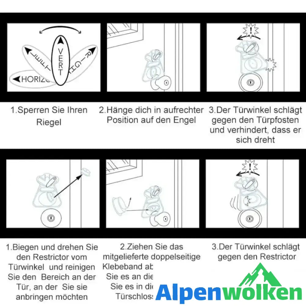 Alpenwolken - Türschloss für Sicherheit