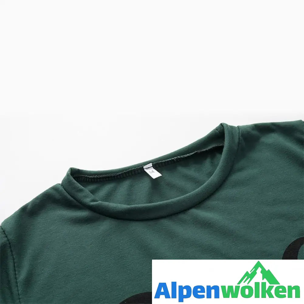 Alpenwolken - Übergroßes Buchstabenmuster Kurzarm-T- Shirt