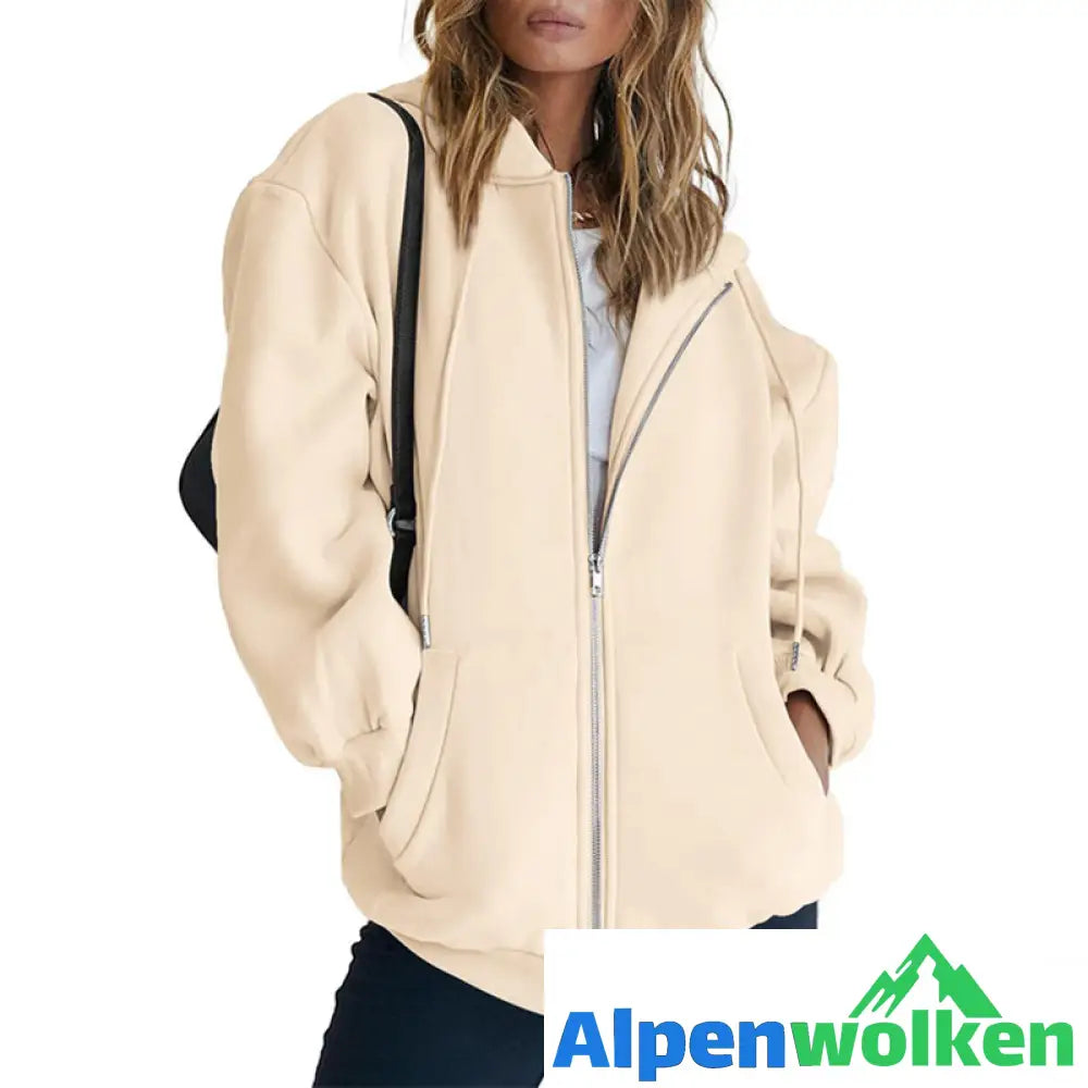 Alpenwolken - Übergroßes Damen-Sweatshirt mit Kapuze