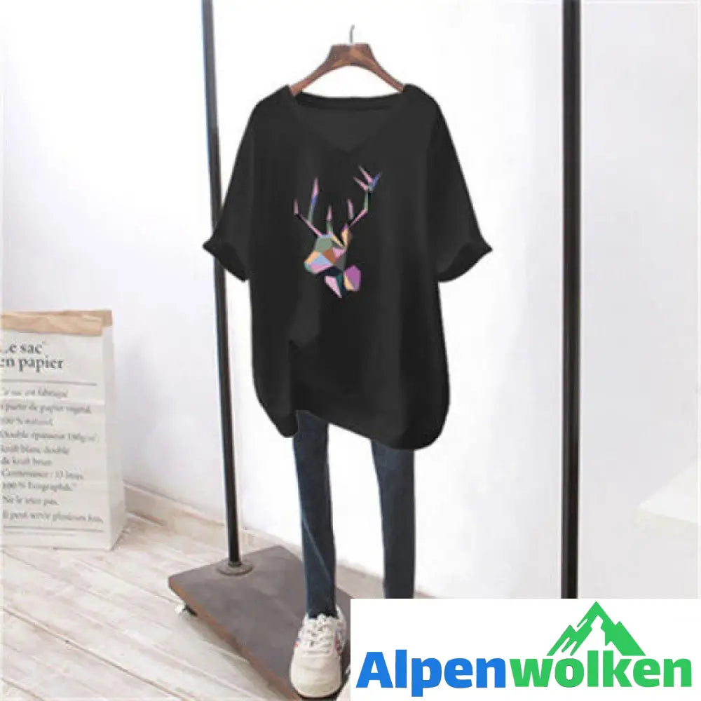 Alpenwolken - Übergroßes Kurzarm-T-Shirt