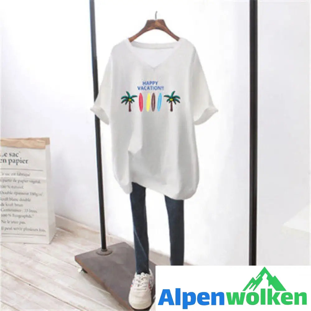 Alpenwolken - Übergroßes Kurzarm-T-Shirt