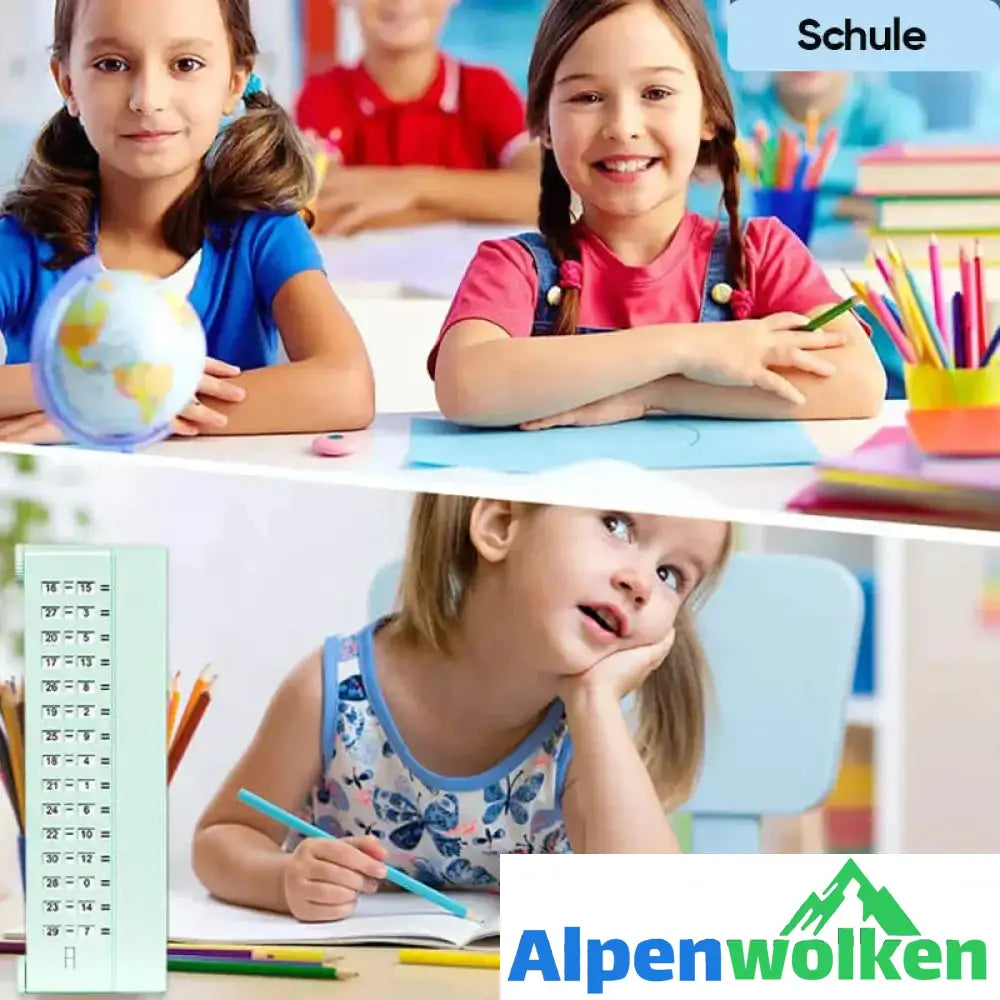 Alpenwolken - Übungstafel für mündliche Berechnungen für Kinder