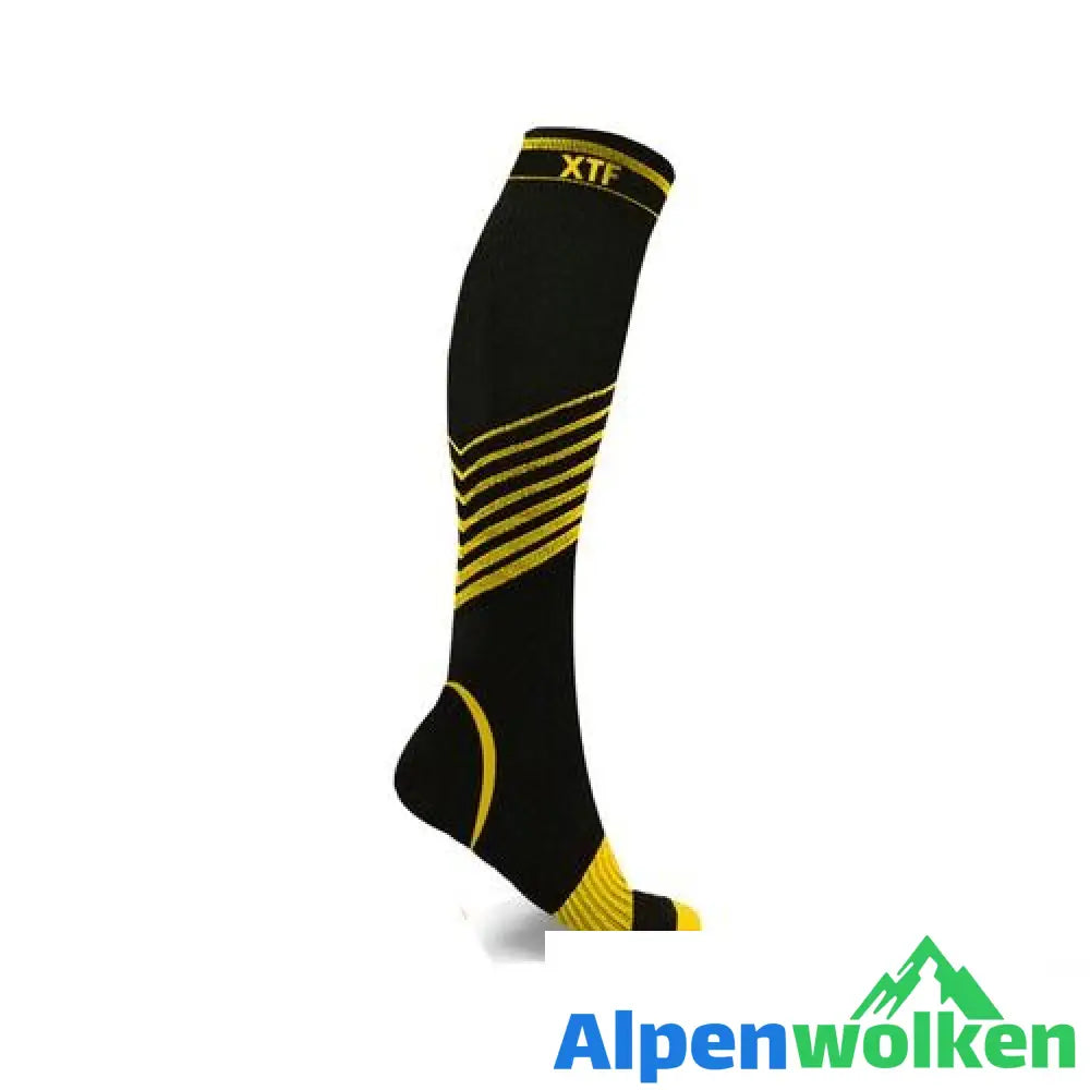 Alpenwolken - Ultra-V-Streifen Kniehohe Kompression Socken