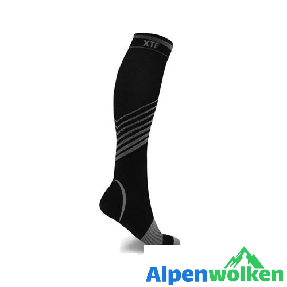 Alpenwolken - Ultra-V-Streifen Kniehohe Kompression Socken