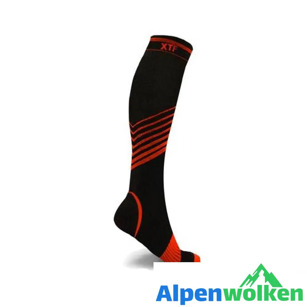 Alpenwolken - Ultra-V-Streifen Kniehohe Kompression Socken