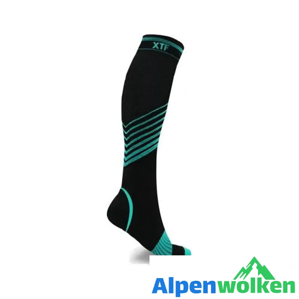 Alpenwolken - Ultra-V-Streifen Kniehohe Kompression Socken