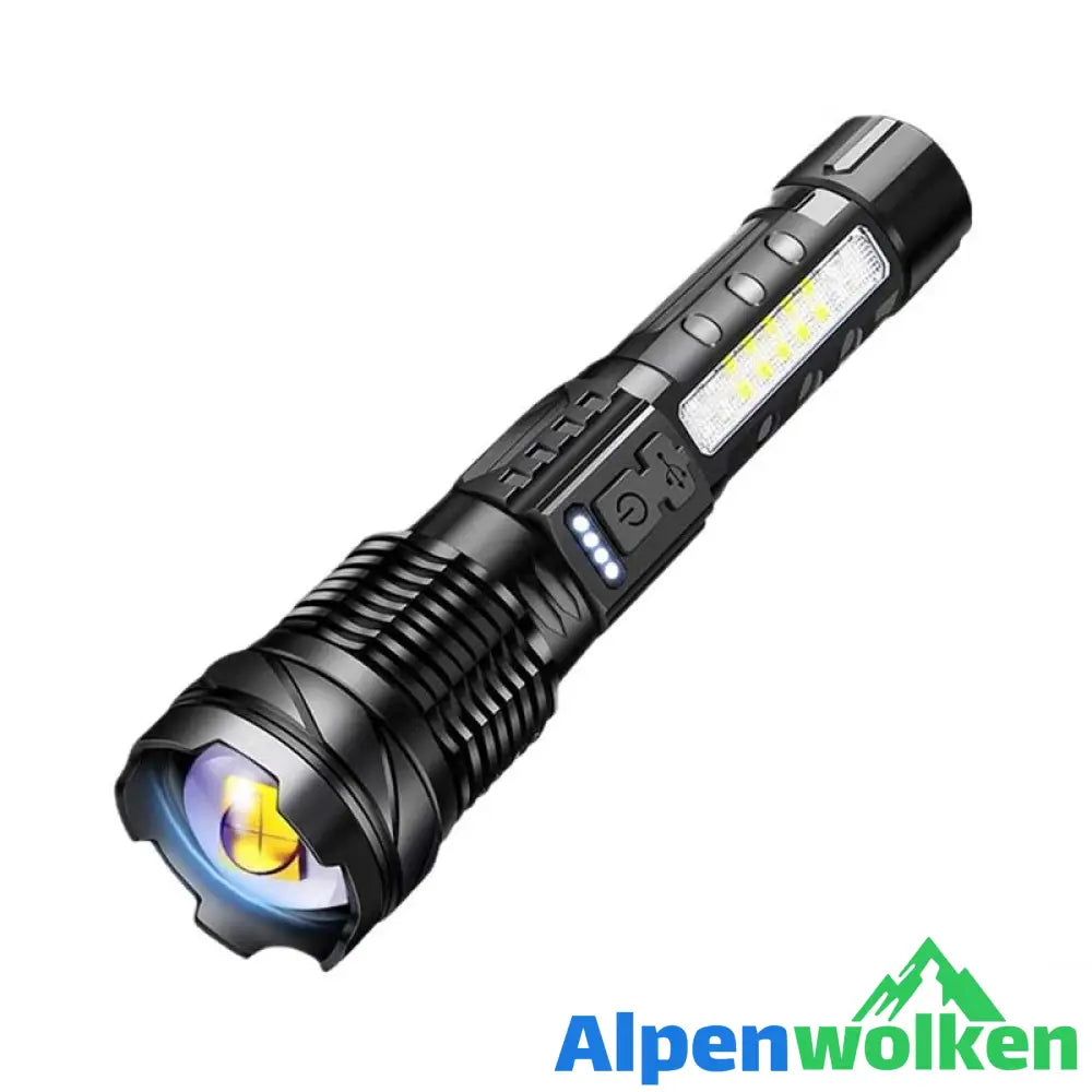 Alpenwolken - Ultrahelle Taschenlampe mit weißem Laser und großer Reichweite