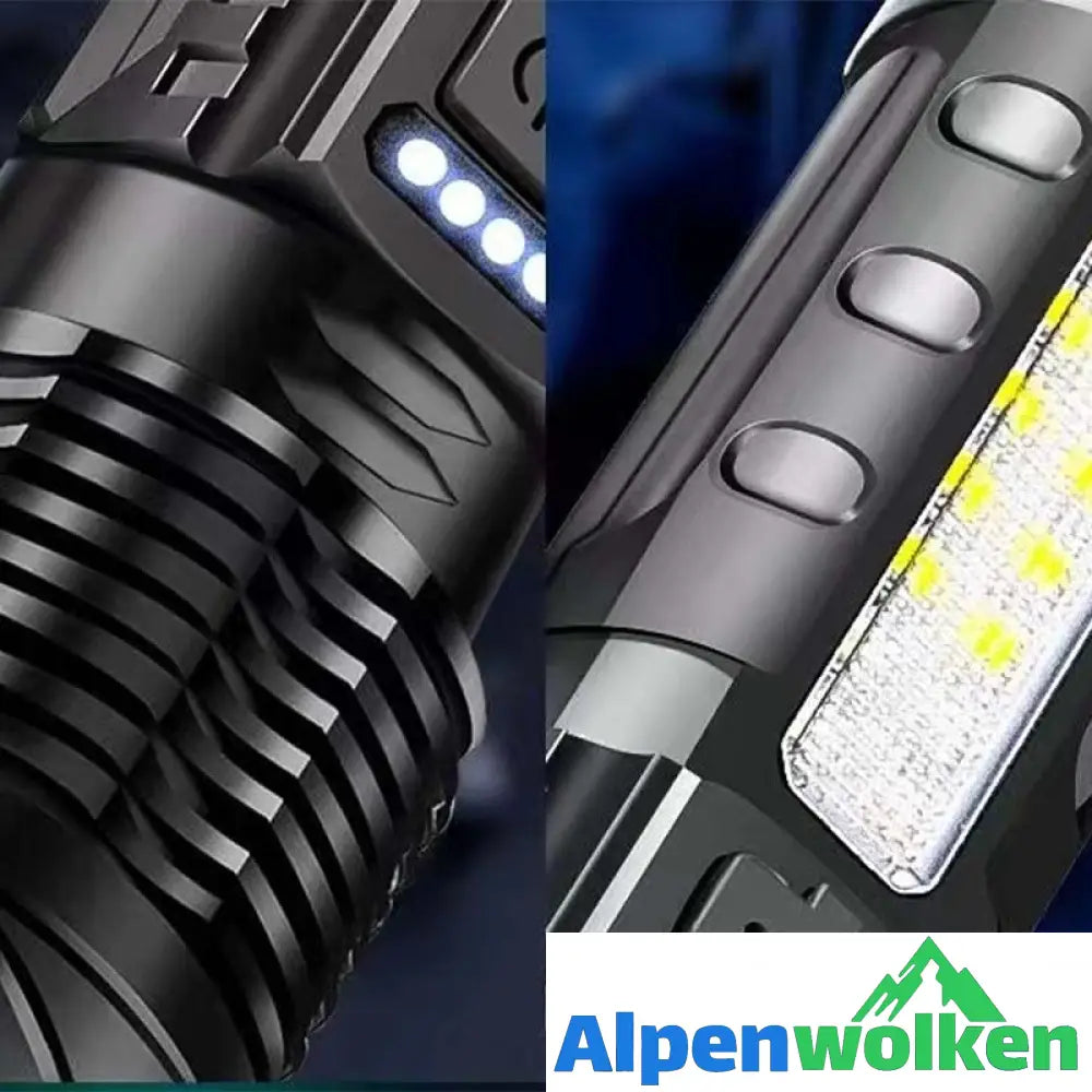 Alpenwolken - Ultrahelle Taschenlampe mit weißem Laser und großer Reichweite