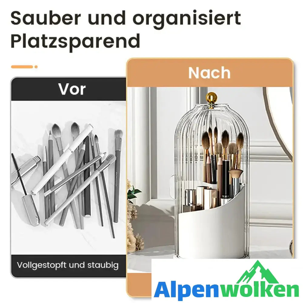 Alpenwolken - Um 360° drehbare Make-up-Pinsel-Organizer-Box