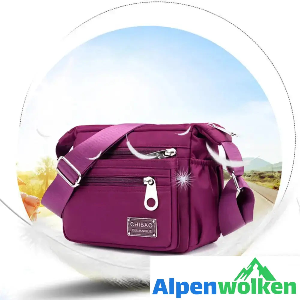 Alpenwolken - Umhängetasche aus mehrschichtigem Nylon für Damen