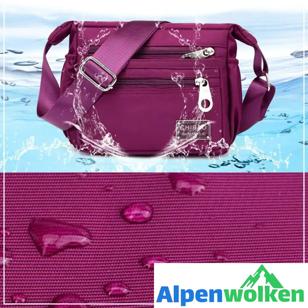 Alpenwolken - Umhängetasche aus mehrschichtigem Nylon für Damen