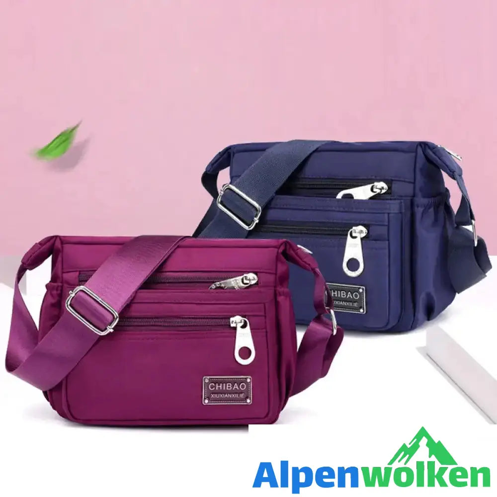 Alpenwolken - Umhängetasche aus mehrschichtigem Nylon für Damen