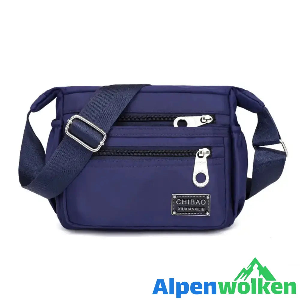 Alpenwolken - Umhängetasche aus mehrschichtigem Nylon für Damen Navy blau