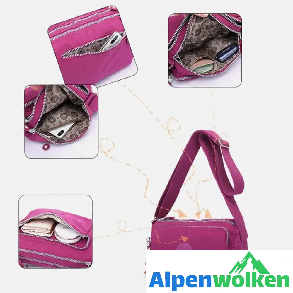 Alpenwolken - Umhängetasche aus Nylon für Damen