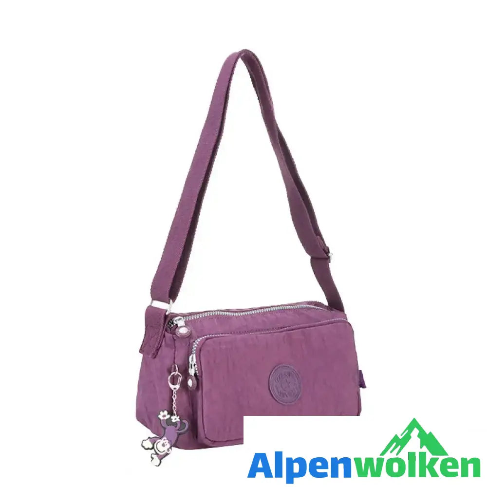 Alpenwolken - Umhängetasche aus Nylon für Damen Lila