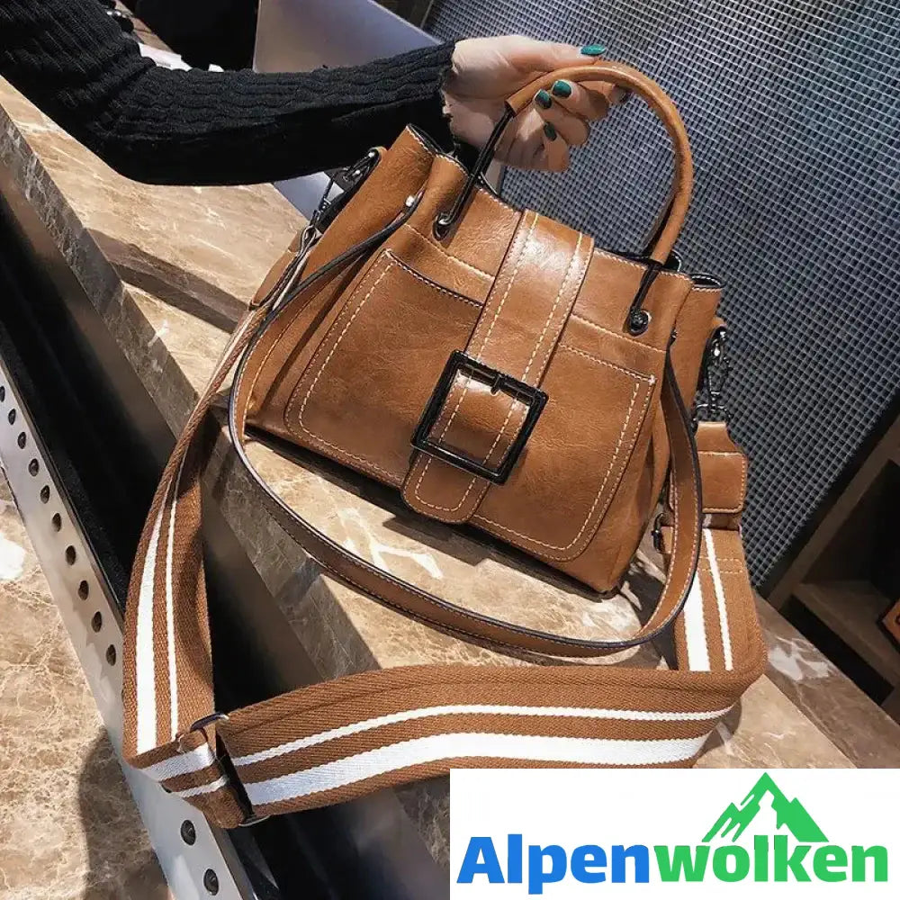 Alpenwolken - Umhängetasche Für Damen Im Retro-Stil