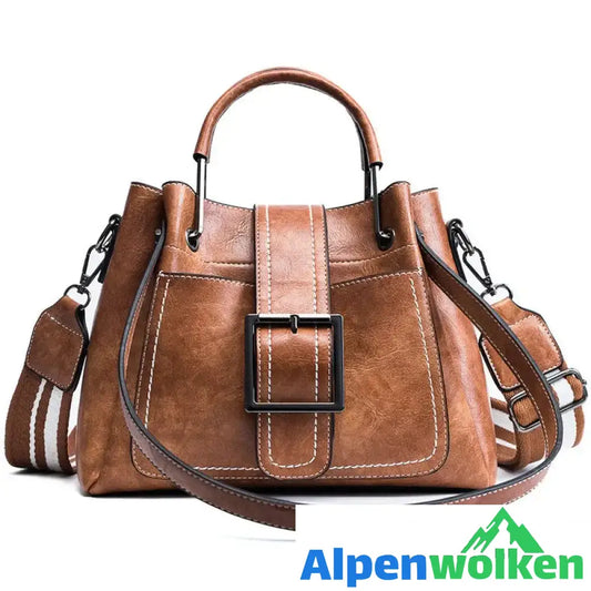 Alpenwolken - Umhängetasche Für Damen Im Retro-Stil