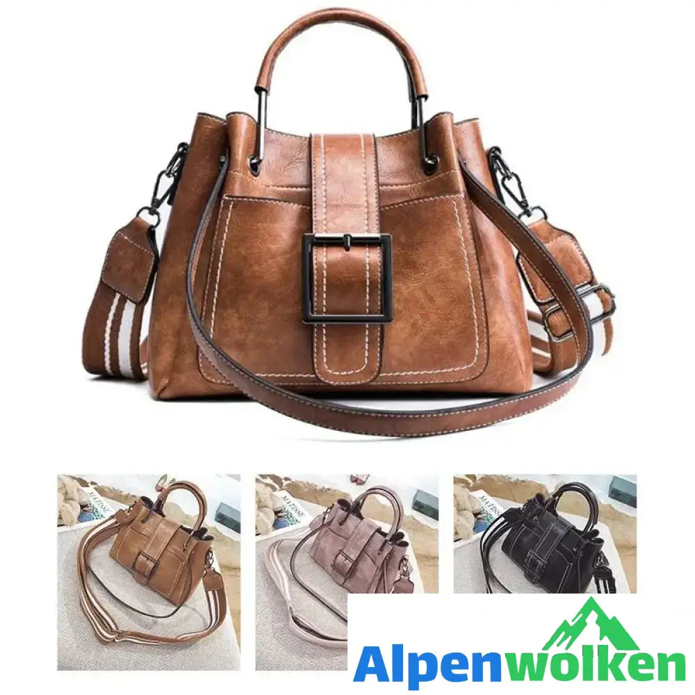 Alpenwolken - Umhängetasche Für Damen Im Retro-Stil