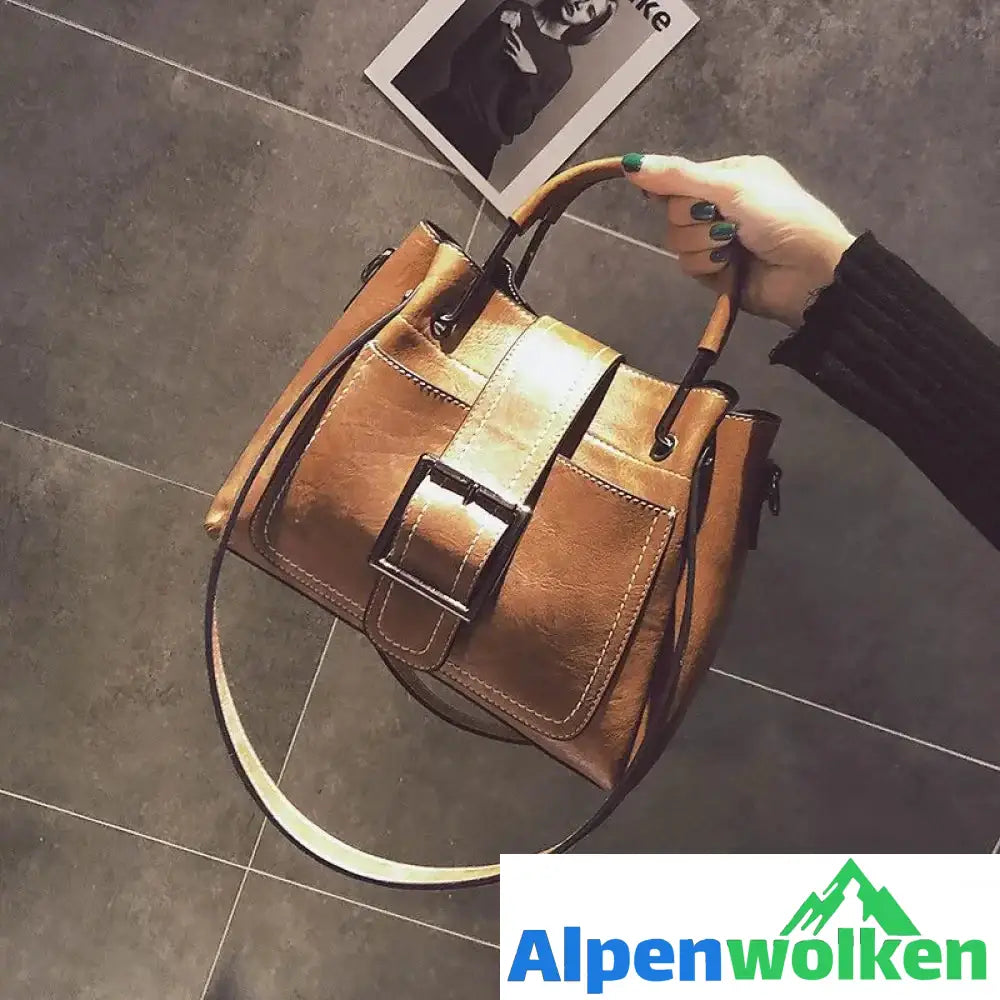 Alpenwolken - Umhängetasche Für Damen Im Retro-Stil