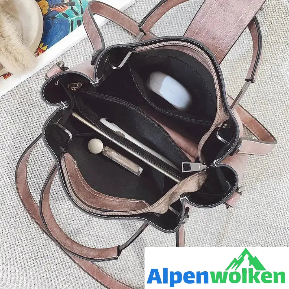 Alpenwolken - Umhängetasche Für Damen Im Retro-Stil